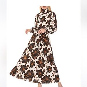 Floral Long Sleeve Maxi Dress